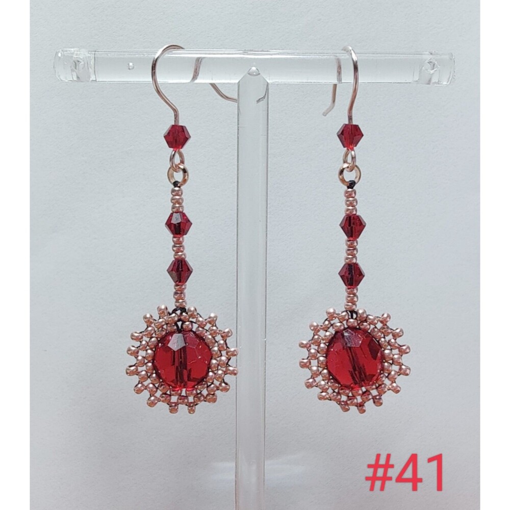 Red Crystal Earrings